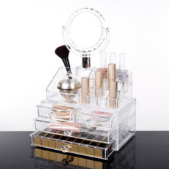 Makeup boks i Akryl med 4 skuffer og Spejl